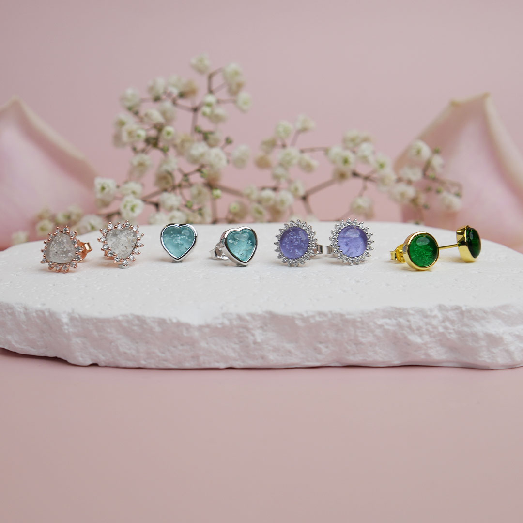 Ashes Earrings - Memorial Jewellery Collection